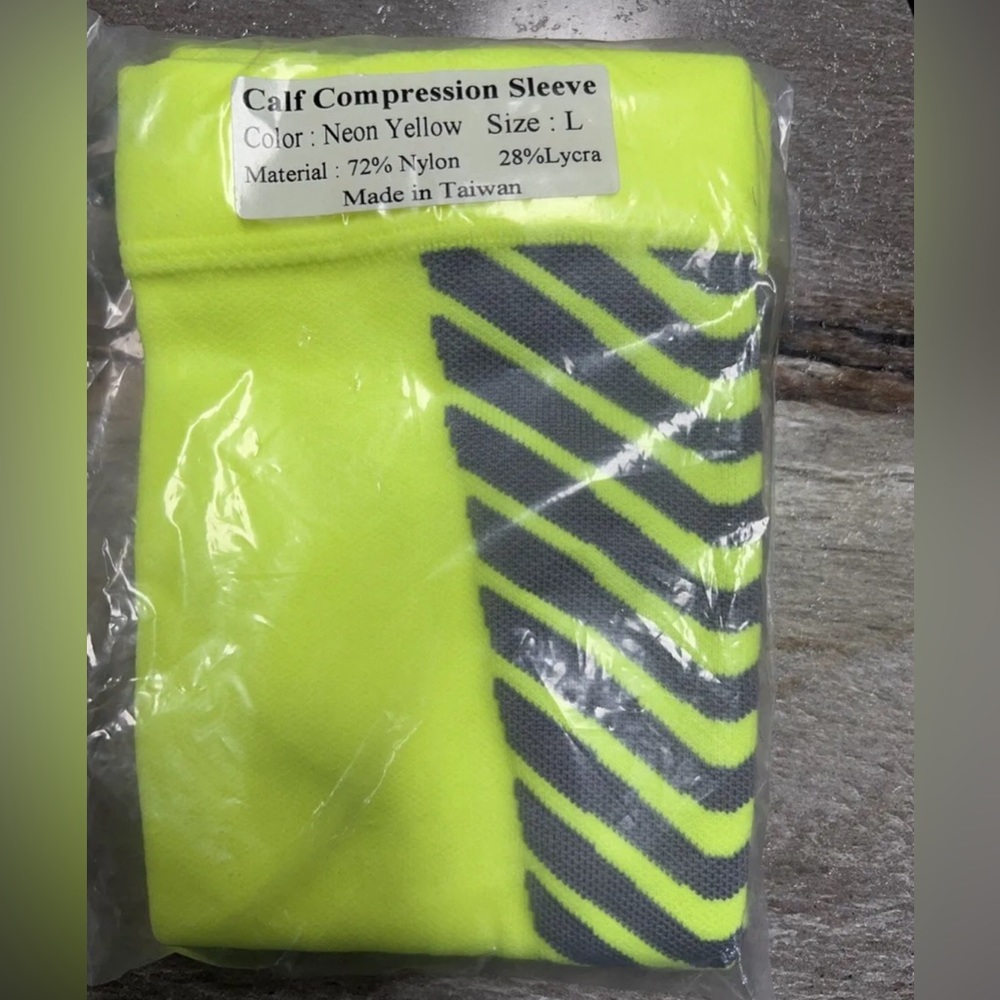 Neon Yellow Compression Leg/Calve Sleeve